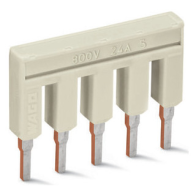 Punte de conectare 5 poli izolat gri deschis 18A , WAGO 2002-405