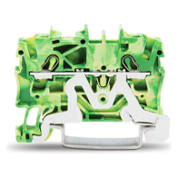 Clema sir PE , WAGO 2002-1207 , 2x0,25-2,5qmm seria 2002 24A 800V Ex verde-galben