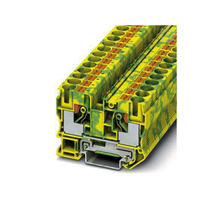 Clemă şir conductor protectie PT10-PE ,conexiune push-in 10mm2  ,Phoenix 3212131