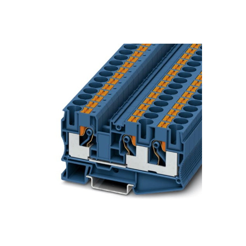 Clema sir , PT10-TWIN  BU, pentru 3 conductori  0,5-16qmm conexiune push-in, Phoenix 3208747