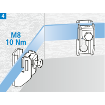 Suport fixare platbanda de perete ,  distanță până la perete 11mm