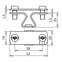 Suport fixare platbanda de perete OLZN (30x35mm)