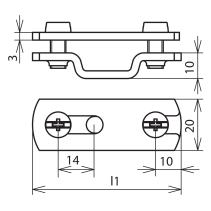 Suport fixare platbanda de perete OLZN (40x4,5mm)