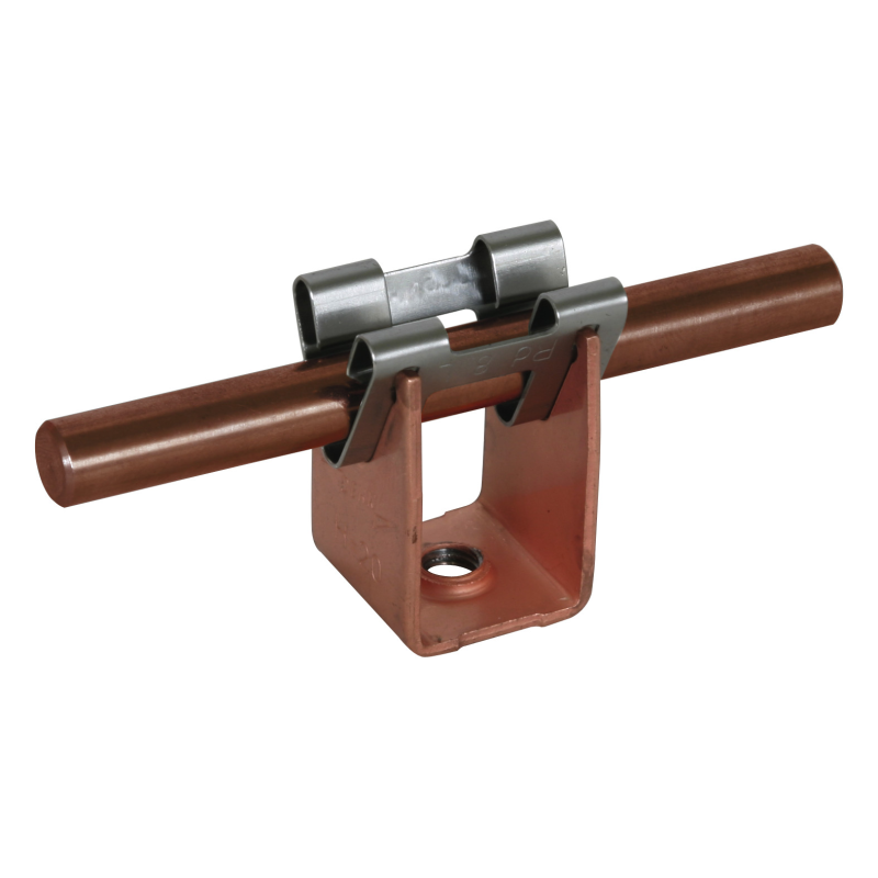 Suport fixare paratrasnet din Cupru , pentru conductor rotund ,fixare rapida prin clipsare