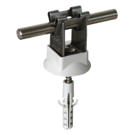 Suport fixare paratrasnet din INOX , 20 mm pre-asamblat cu șurub, bază și diblu