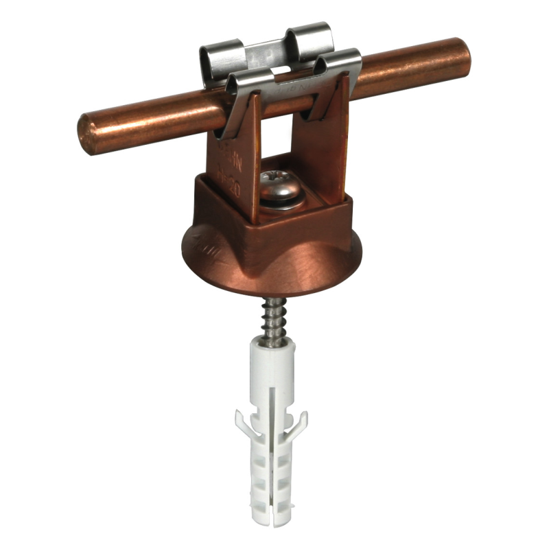 Suport fixare paratrasnet din Cupru , 20 mm pre-asamblat cu șurub, bază și diblu