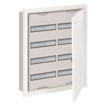 Tablou distribuție ABB U42, încastrat, 96 module  , cu toc de acoperire, ușă si cleme N/PE  ,Clasa 2