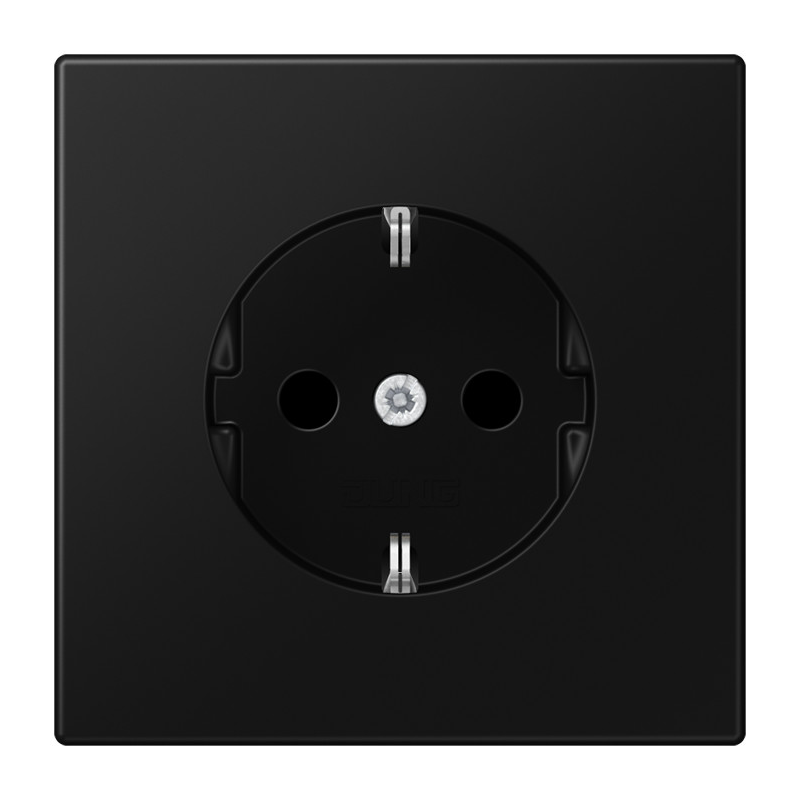 Priză SCHUKO 16 A 250 V ~, JUNG LS1521SWM seria LS, negru grafit mat