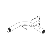 Cot de țeavă filetat 90° otel zincat , cu 1 manșon înșurubat