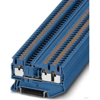 Clema sir , PT2,5-TWIN BU , pentru 3 conductori  0,5-4mm conexiune push-in, Phoenix 3209552