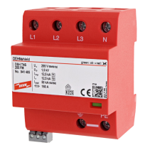 Descărcător supratensiune tip 1+2 combinat DEHNshield  Sistem trifazat TN-S, FM