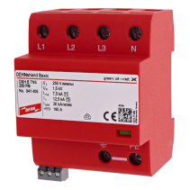 Descărcător supratensiune tip 1+2 combinat DEHNshield  Sistem trifazat TN-S, cu contact extern