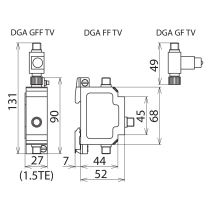 Set descarcator combinat pentru  coaxial  24V DGA GFF TV DEHNgate