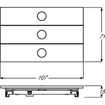 Element de control cu ​​3 căi, negru