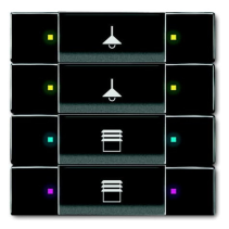 Element de control programabil de 4/8 ori cu câmp de etichetare negru