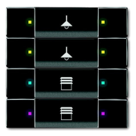 Element de control programabil de 4/8 ori cu câmp de etichetare negru