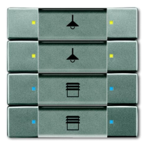 Element de control programabil de 4/8 ori cu câmp de etichetare gri