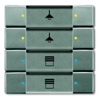 Element de control programabil de 4/8 ori cu câmp de etichetare gri