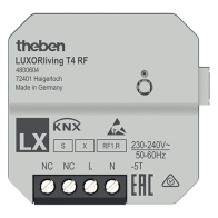 Interfață cu butoane radio montată încastrat în 4 căi LUXORliving