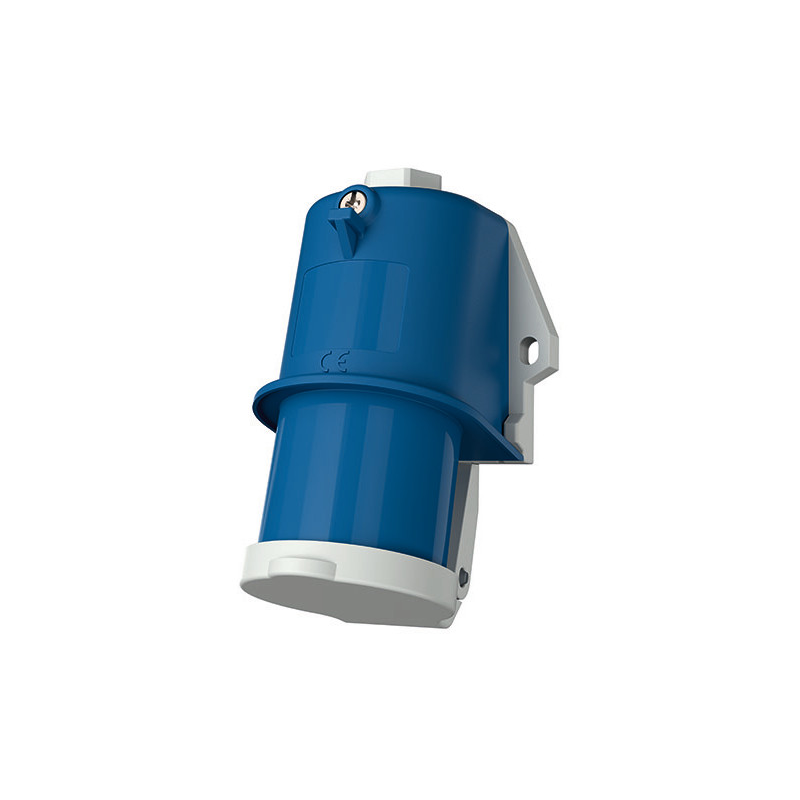 Stecher trifazat pe perete  16A 3p 6h 230V cu capac rabatabil IP44