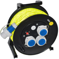 Rola de cablu Reflectorizant,etanșe la apa IP68 din cauciuc solid , 230V/16A,50m