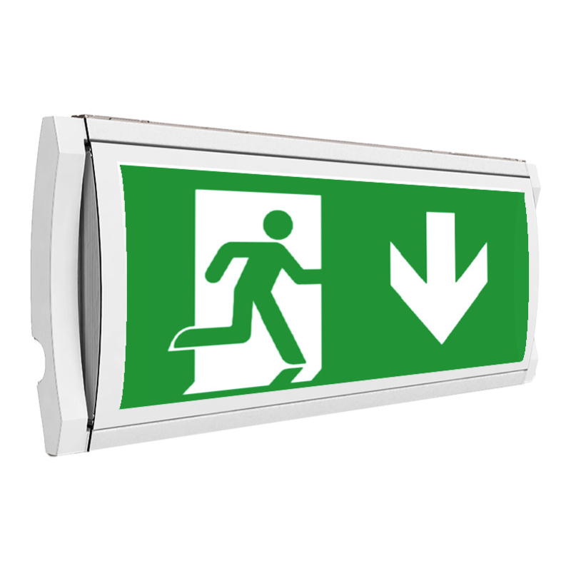 Indicator de ieșire de urgență , F65 LED Opticom ,cu autotest și baterie , 10 ani Garantie 6W, 25m, 1-3-8h, IP65, -20 +50°C
