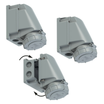 Priza de perete trifazata 63A 5p 6h IP66 IP67