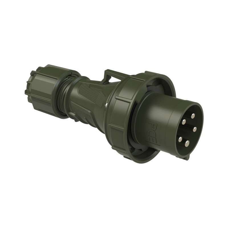 Ștecher trifazat  63A 5p 6h IP67 POWER TWIST - Versiunea militara