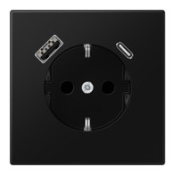 Priză SCHUKO Jung cu USB tip A si tip C , 16A 250V, LS1520-15CASWM, SAFETY+, seria LS