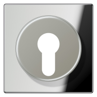 Capac pentru comutator cheie cu protectie de demontare, metal cromat, seria LS, crom stralucitor