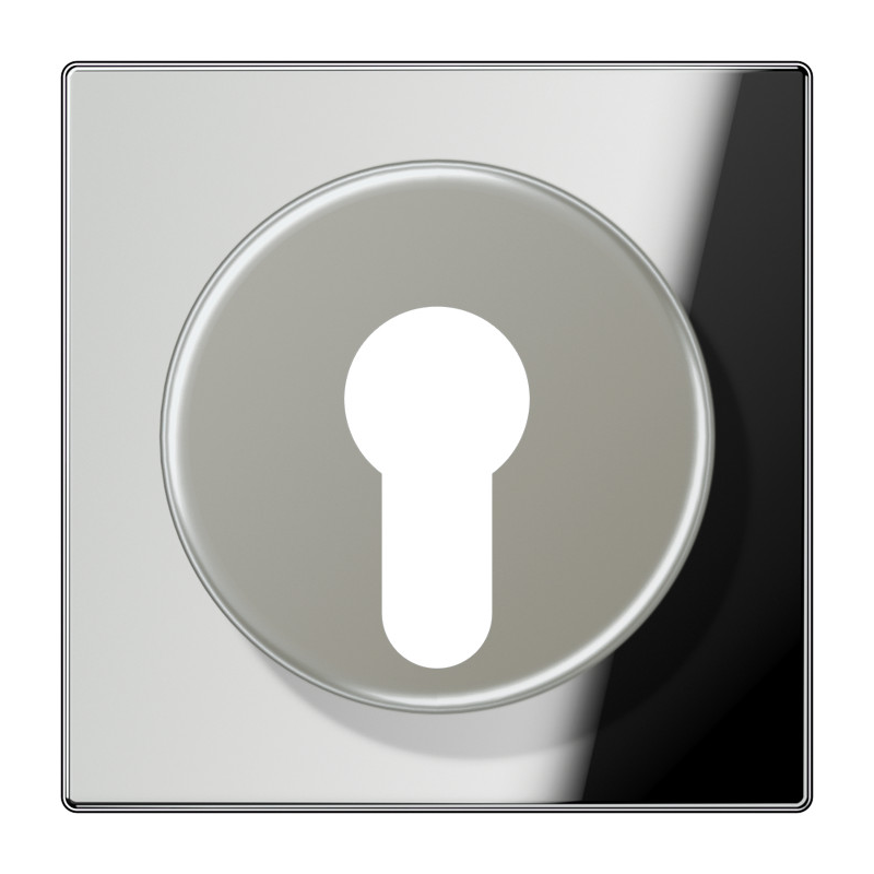 Capac pentru comutator cheie cu protectie de demontare, metal cromat, seria LS, crom stralucitor