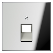 Capac pentru prize de date IAE/UAE 1x8 pini, metal cromat, seria LS , crom strălucitor