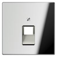 Capac pentru prize de date IAE/UAE 1x8 pini, metal cromat, seria LS , crom strălucitor