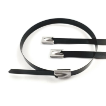 Coliere metalice din otel-inoxidabil ,acoperit negru  ,mecanism de autoblocare „Ball Lock”.