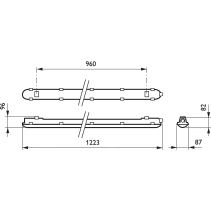Lampă LED Philips rezistentă la umiditate CoreLine 120cm 41W WT120C LED40S 8404/80/00