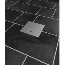 Prize de podea  3x Schuko,capac cu balamale din aluminiu cutie din Inox ,traversabil cu masina