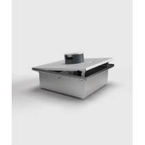 Prize incastrate in podea 2004Q , cutie din Inox cu  capac articulat din aluminiu, cu tub, IP54 ,traversabil cu masina