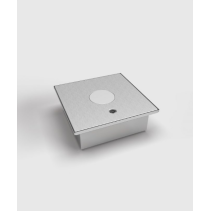 Prize incastrate in podea 2004Q , cutie din Inox cu  capac articulat din aluminiu, cu tub, IP54 ,traversabil cu masina