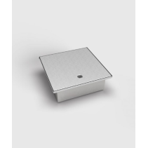 Prize incastrate in podea 2004A , cutie din Inox cu  capac articulat din aluminiu IP54 ,traversabil cu masina