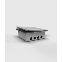 Prize incastrate in podea 2008A , cutie din Inox cu  capac articulat din aluminiu IP54 ,traversabil cu masina