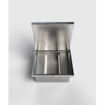 Prize incastrate in podea 2008B , cutie din Inox cu  capac articulat din aluminiu IP54 ,traversabil cu masina