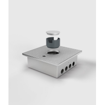 Prize incastrate in podea 2008Q , cutie din Inox cu  capac articulat din aluminiu, cu tub, IP54 ,traversabil cu masina