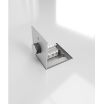 Prize incastrate in podea 2008Q , cutie din Inox cu  capac articulat din aluminiu, cu tub, IP54 ,traversabil cu masina