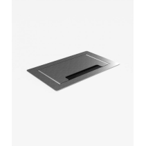 Prize incastrate in masa sau podea 3203E , cutie din Inox cu  capac articulat din aluminiu