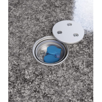 Priză încastrată în podea rezistentă la apă sărată 7003A , cutie si capac din aluminiu cu inchidere , IP65