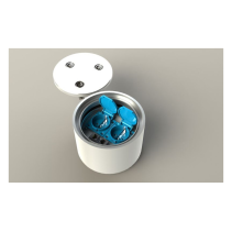 Priză încastrată în podea rezistentă la apă sărată 7003A , cutie si capac din aluminiu cu inchidere , IP65