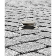 Priză încastrată în podea,asfalt,beton de exterior 7501A , cutie si capac din aluminiu cu inchidere , IP67