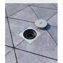 Priză încastrată în podea,asfalt,beton de exterior 7601A , cutie si capac din aluminiu cu inchidere , IP67