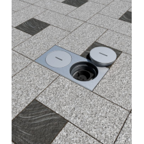 Priză încastrată în podea,asfalt,beton de exterior 7602A , capac din aluminiu cu inchidere , IP67