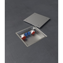 Prize încastrate în podea 6522A monofazate si trifazate , capac si cutie din oțel inoxidabil  , IP65